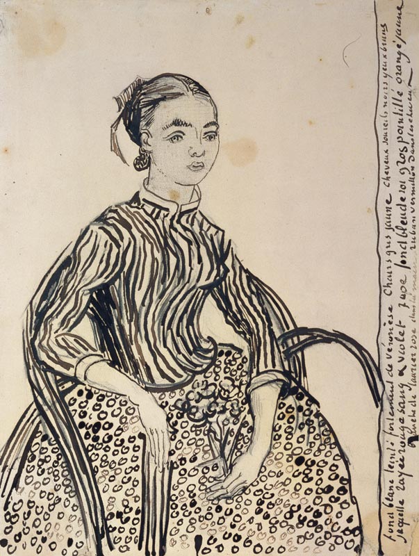 Portrait of a Young Girl van Vincent van Gogh