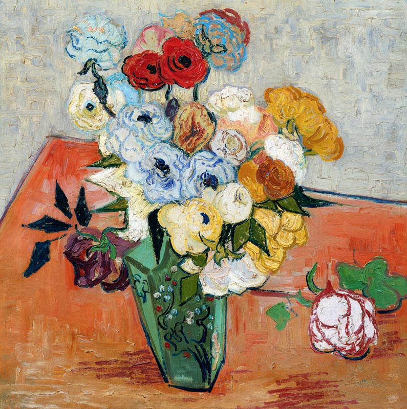 Roses and Anemones van Vincent van Gogh