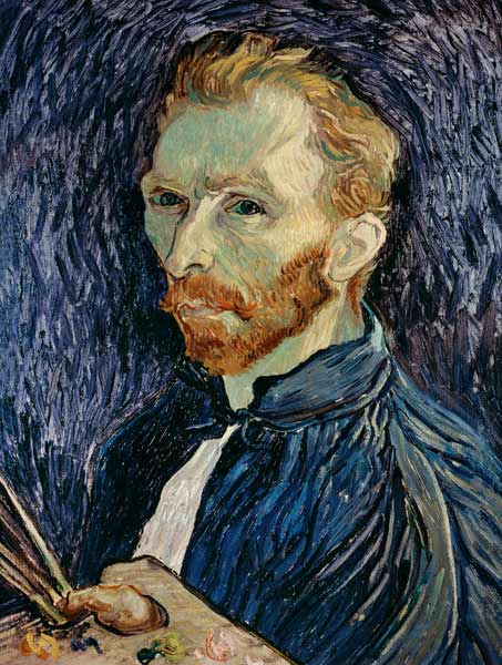 Zelfportret met palet Vincent van Gogh van Vincent van Gogh