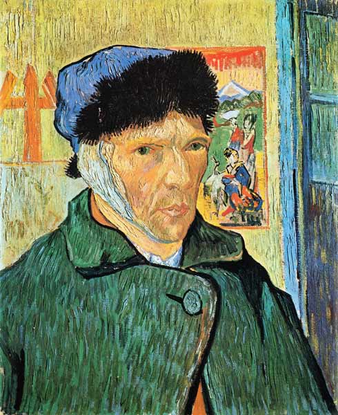 Zelfportret met verbonden oor Vincent van Gogh van Vincent van Gogh