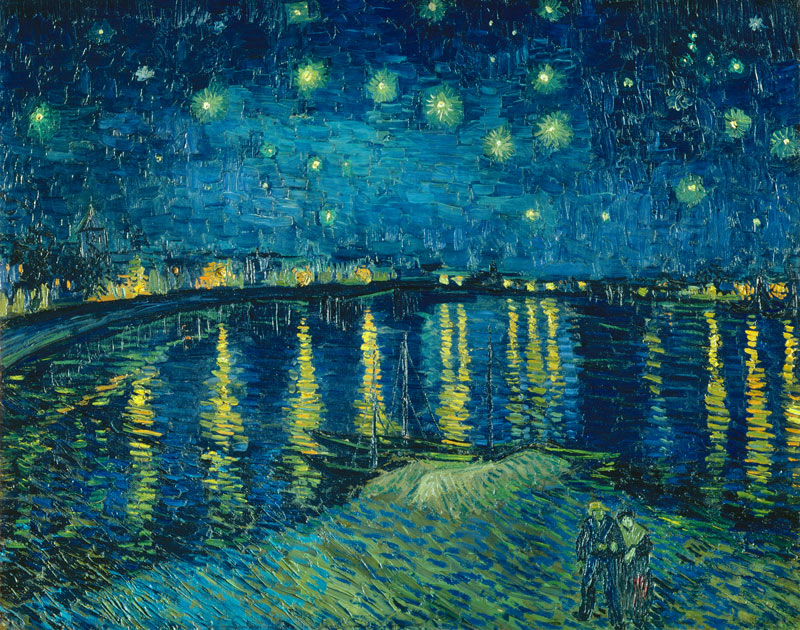 Winkelcentrum Super goed taxi sterren nacht boven de rhone schilderij van Vincent van Gogh - verkrijgbaar  als kunstdruk, als poster, op canvas, als olieverfschilderij of op  dibond/acrylglas Als reproductie kunstdruk of als handgeschilderd  olieverfschilderij