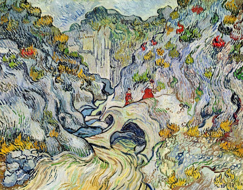 Het ravijn van Peyroulets  van Vincent van Gogh