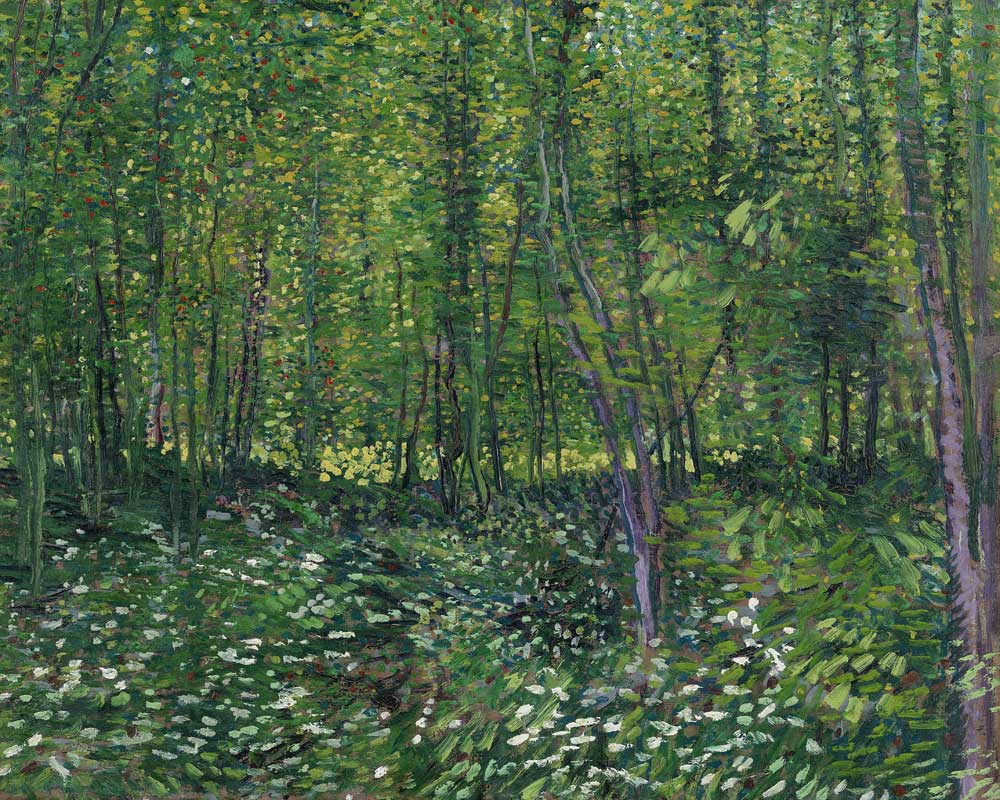 Bossen en kreupelhout van Vincent van Gogh