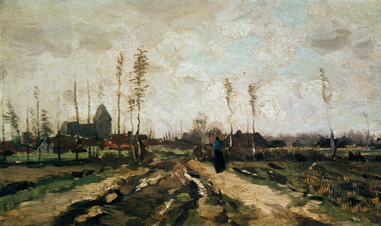 Landschaft mit Kirche und Häusern, Nuenen van Vincent van Gogh