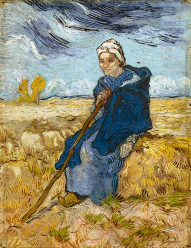 Die Hirtin van Vincent van Gogh