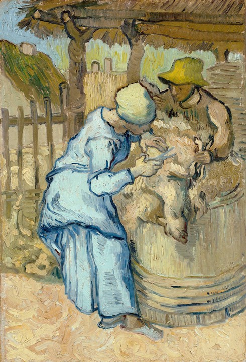 The sheep-shearer (after Millet) van Vincent van Gogh