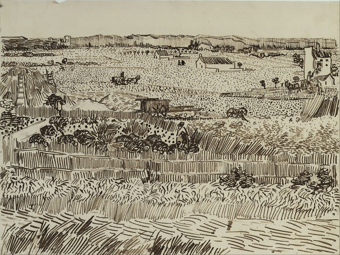 The Harvest in Provence (for Émile Bernard) van Vincent van Gogh