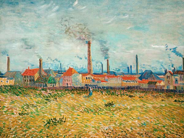 Fabriken in Asnières van Vincent van Gogh