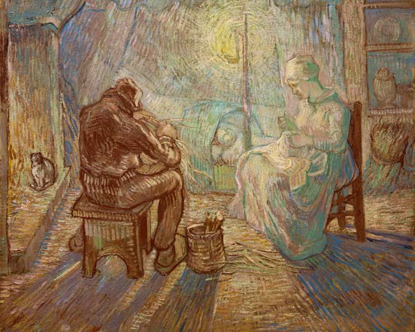 Abendstunde van Vincent van Gogh