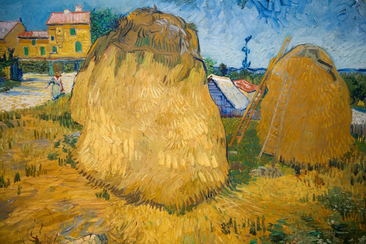 Wheat Stacks in Provence van Vincent van Gogh