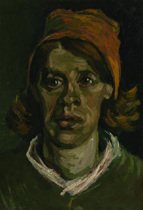 Head of a Peasant woman with red hood