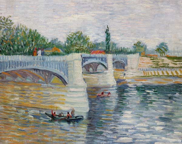 Die Seine mit der Pont de la Grande van Vincent van Gogh