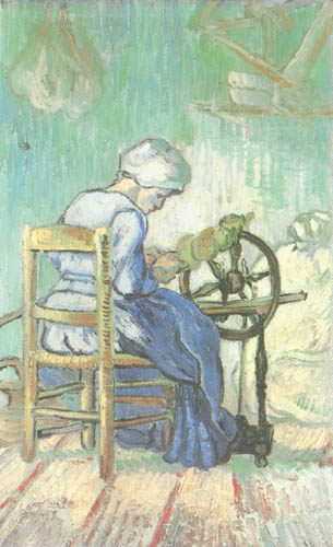 Die Spinnerin van Vincent van Gogh