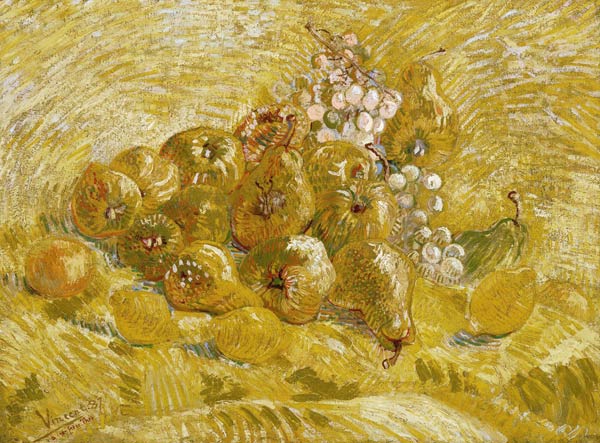Quinces, lemons, pears and grapes van Vincent van Gogh
