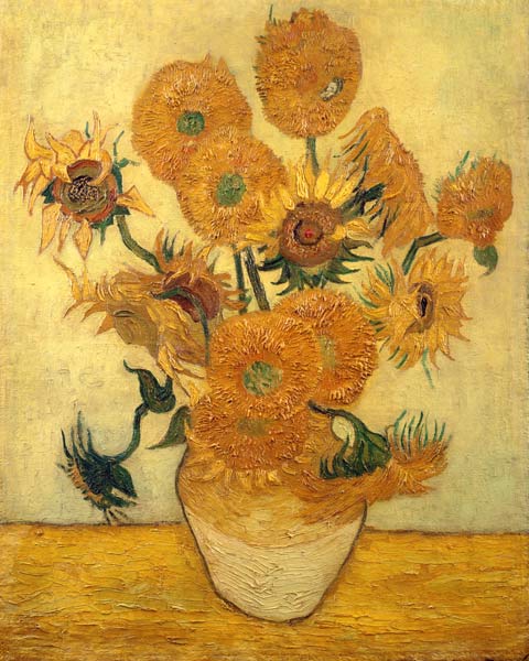 De zonnebloemen  van Vincent van Gogh