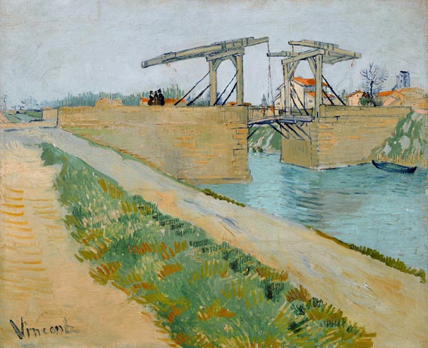 The Langlois bridge (Pont de Langlois) van Vincent van Gogh