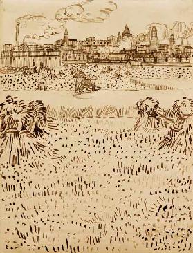 V.v.Gogh, Harvest / Drawing / 1888