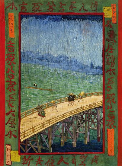 Brug in de regen (naar Hiroshige)  - Vincent van Gogh