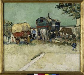 Van Gogh / Zigeunerlager mit Pferdewagen