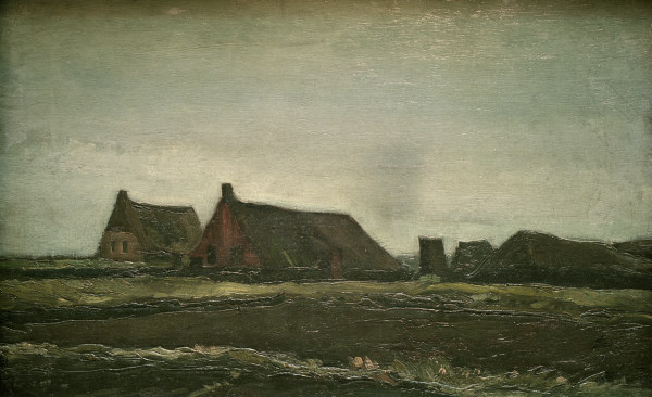 v.Gogh, Cottages / Paint./ 1883 van Vincent van Gogh