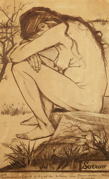 Sorrow, 1882 (pencil, pen and van Vincent van Gogh