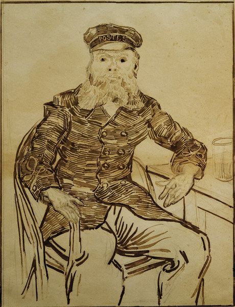 V.van Gogh, Postman Joseph Roulin/Draw. van Vincent van Gogh
