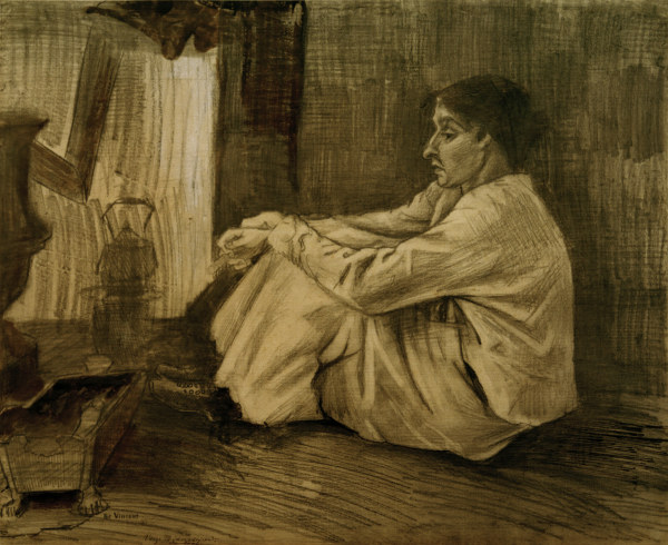V.van Gogh, Woman Near Stove /Draw./1882 van Vincent van Gogh