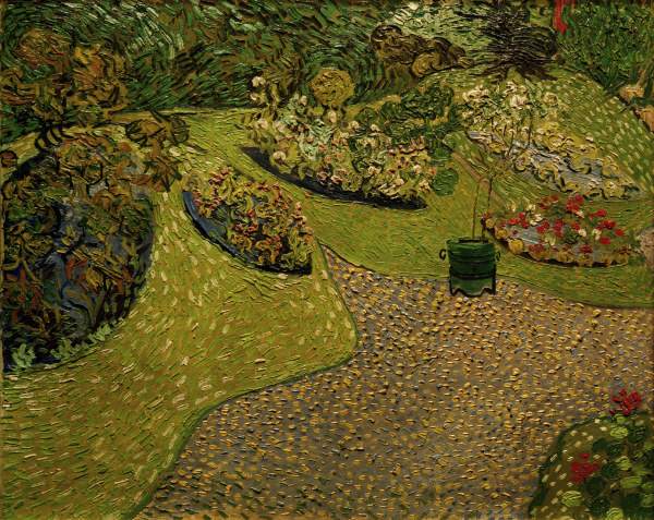 V.v.Gogh, Garden in Auvers / painting van Vincent van Gogh