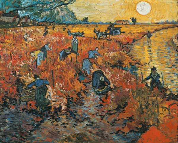 De rode wijngaard in Arles van Vincent van Gogh