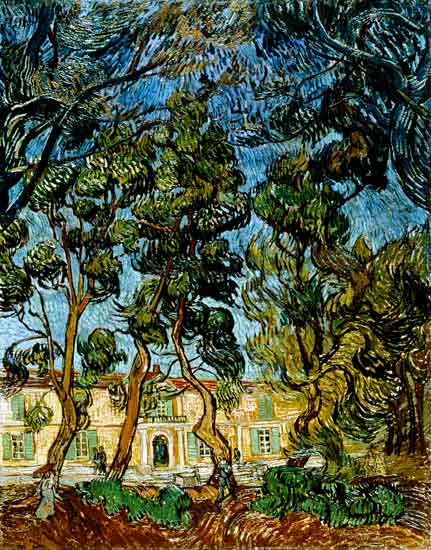 Trees in the Garden of St. Paul's Hospital van Vincent van Gogh