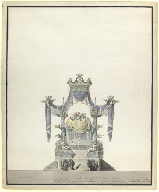 Catafalque for the Empress Catherine the Great (1729-1796) van Vincenzo Brenna