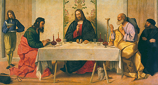 Das Mahl in Emmaus. van Vincenzo di Biagio Catena