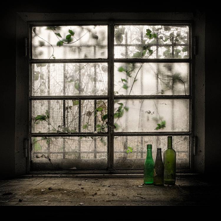 Still-Life with glass bottle van Vito Guarino