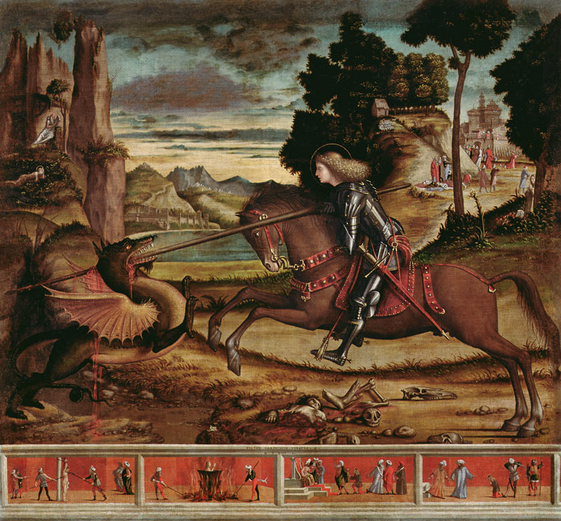 St. George Killing the Dragon van Vittore Carpaccio