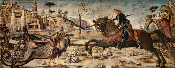 St. George Killing the Dragon van Vittore Carpaccio