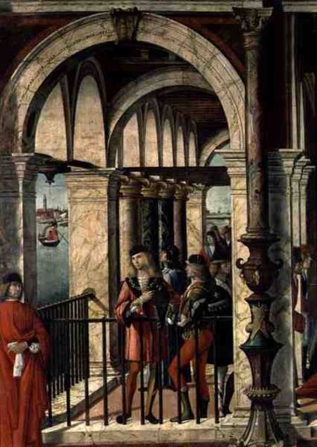 The Arrival of the English Ambassadors, detail, from the St. Ursula cycle van Vittore Carpaccio