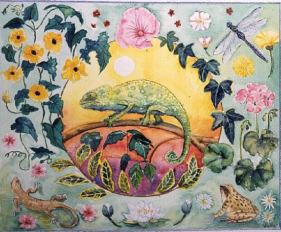 Chameleon (month of June from a calendar)  van Vivika  Alexander