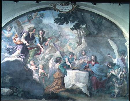 Christ served by Angels van Volterrano (eigentl. Baldassare Franceschini)