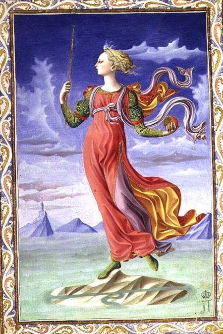 Allegory of Rome, illuminated by Francesco Pesellino (1422-57), original text written van w/c on parchment) Silius Italicus