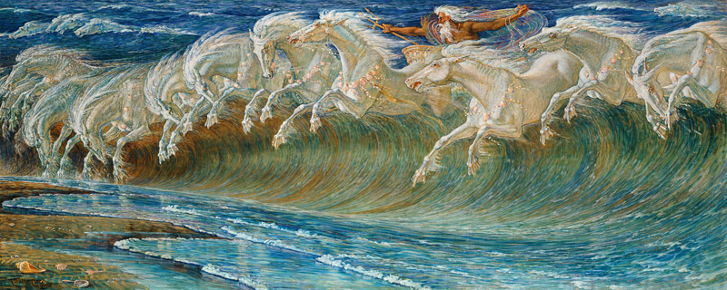 Paarden van neptunis, Walter Crane van Walter Crane