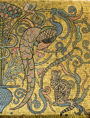 Detail of the gold mosaic frieze, c.1881 (mosaic) van Walter Crane