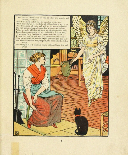 Illustration for Fairy Tale Cinderella van Walter Crane