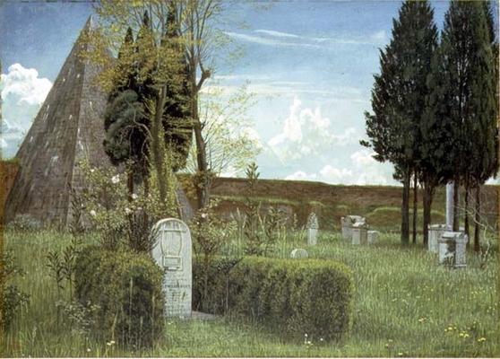 The Grave of Shelley, 1873 (w/c on paper) van Walter Crane