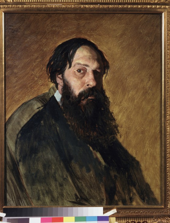 Portrait of the artist Alexei Savrasov (1830-1897) van Wassili Perow