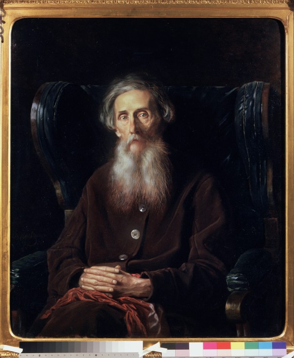 Portrait of the author and lexicographer Vladimir Dal (1801-1872) van Wassili Perow