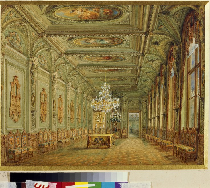 The Main dining room (Gallery of Henry II) in the Yusupov Palace in St. Petersburg van Wassili Sadownikow