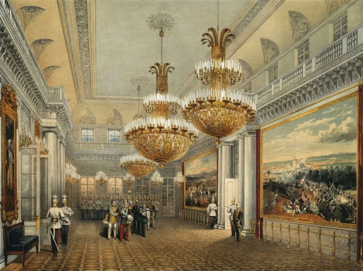 The Field Marshals' Hall of the Winter Palace in Saint Petersburg van Wassili Sadownikow