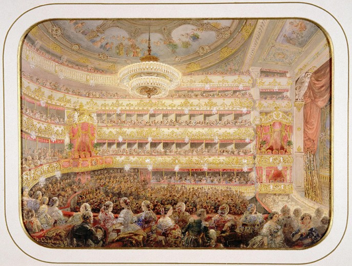 The auditorium of the Mikhaylovsky Theatre in St. Petersburg van Wassili Sadownikow