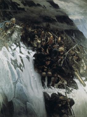 Suvorov crosses Alps / Surikov Painting