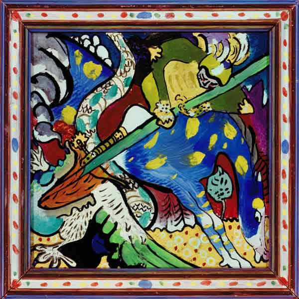Der hl. Georg im Kampf mit dem Drachen I. van Wassily Kandinsky